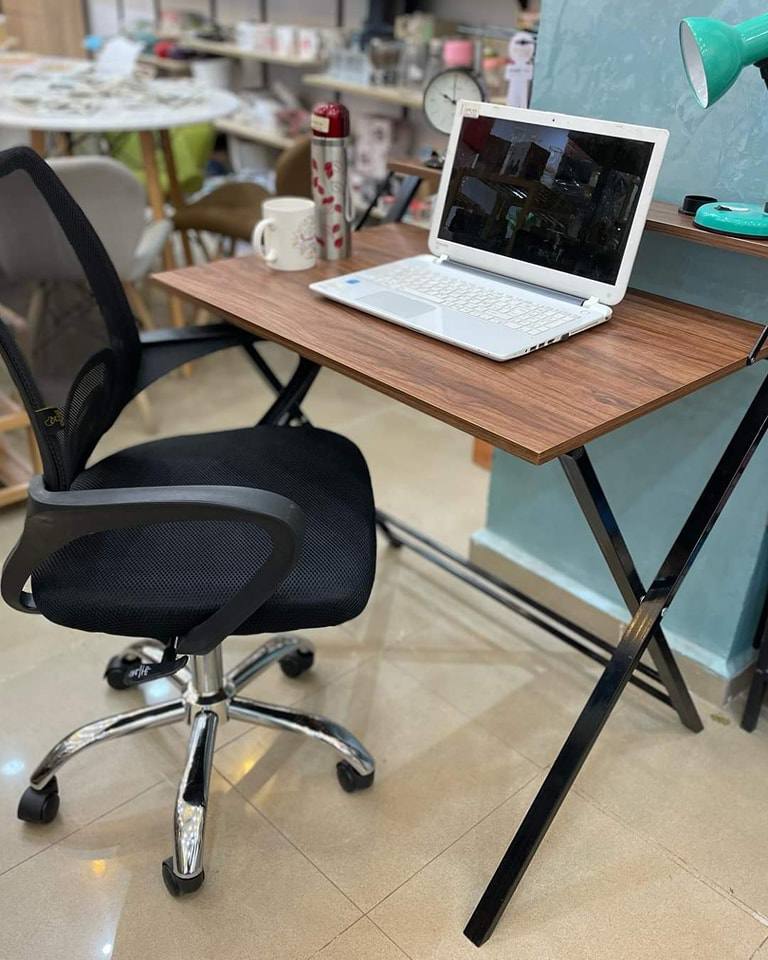 Bureau pliable 80*60*80cm bois foncé