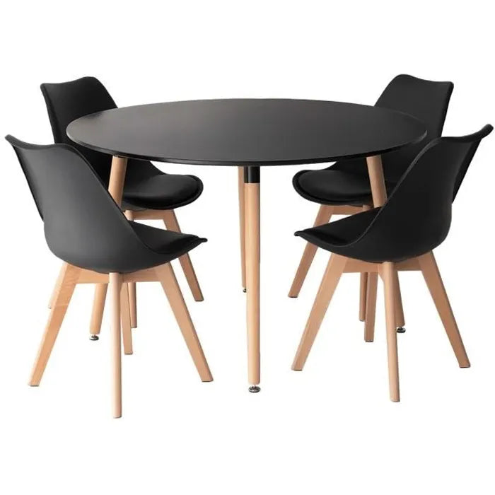 Table ronde 100cm 4 chaises
