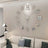 Horloge 3D chiffre romain argent