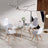 Table en verre 80cm 4 chaises