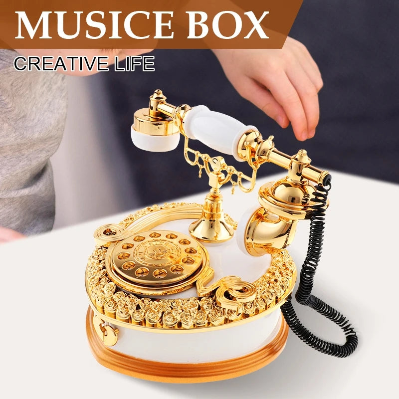 Téléphone nostalgique blanc