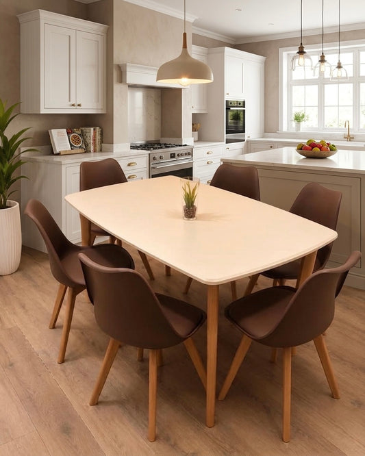 Table 140.90 cm 6 chaises