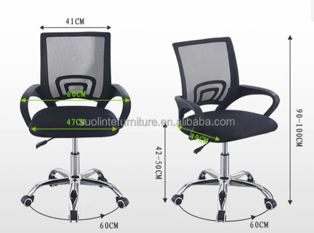 Chaise bureautique orange