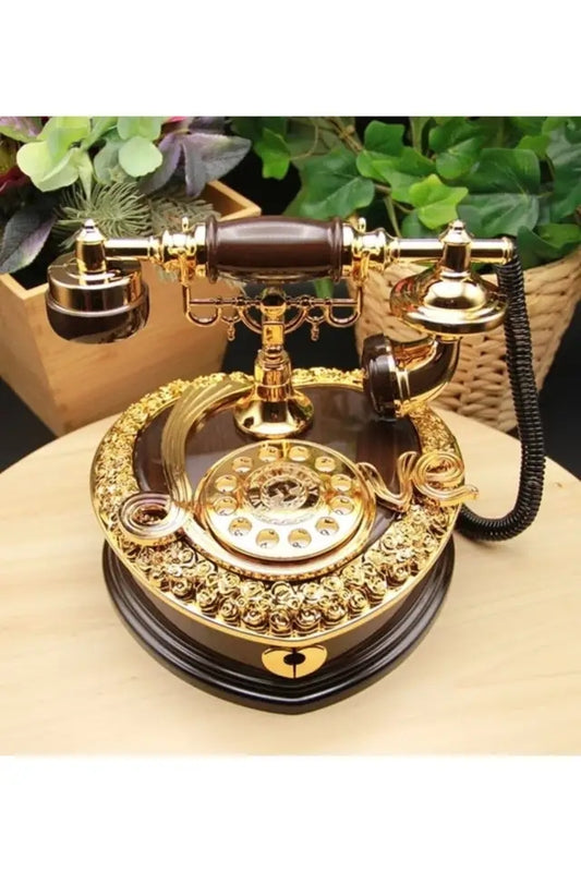 Téléphone nostalgique marron