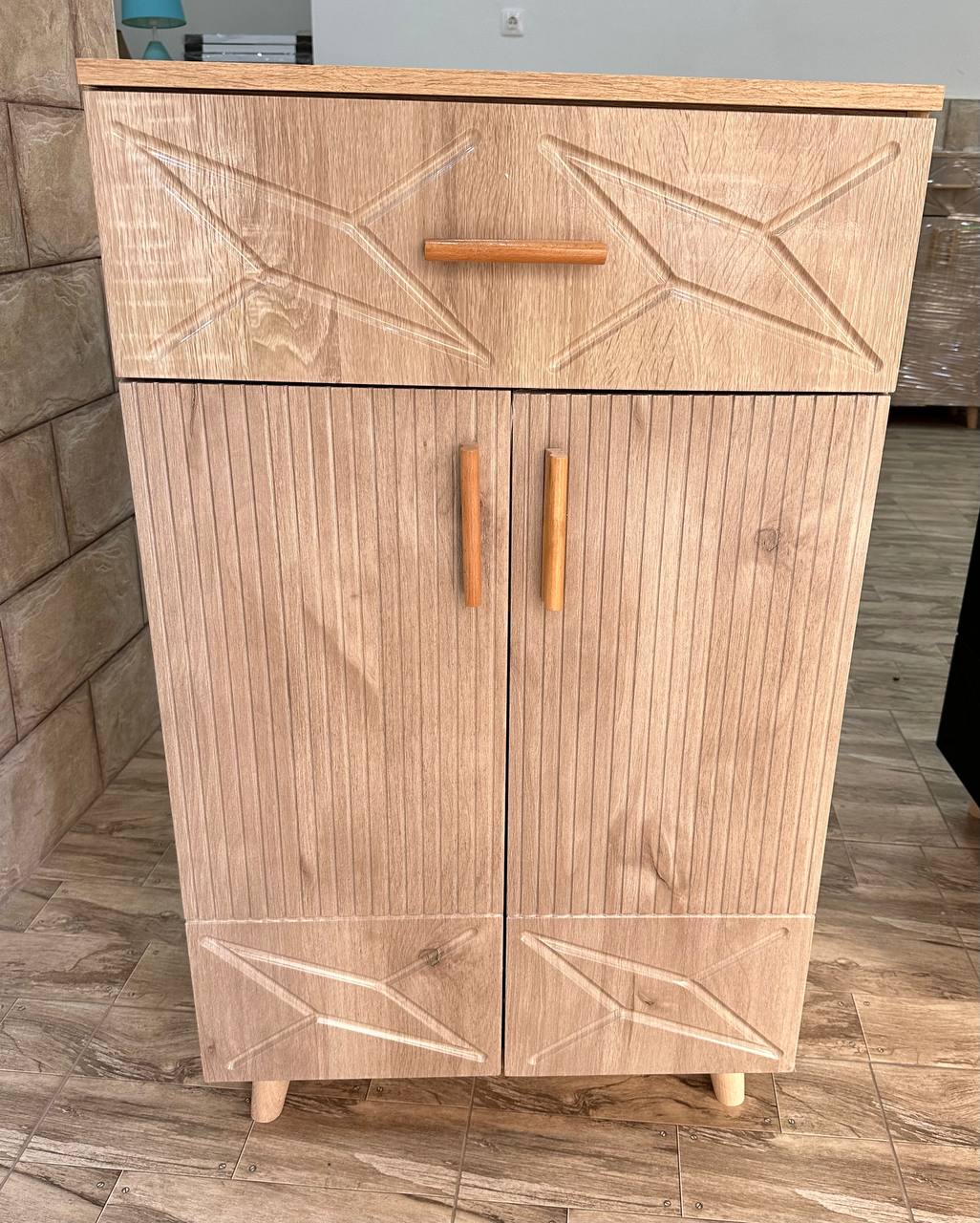 Meuble chausure effet bois 110*60*35cm