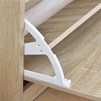 Meuble chaussure 18 paires BLANC - BEIGE